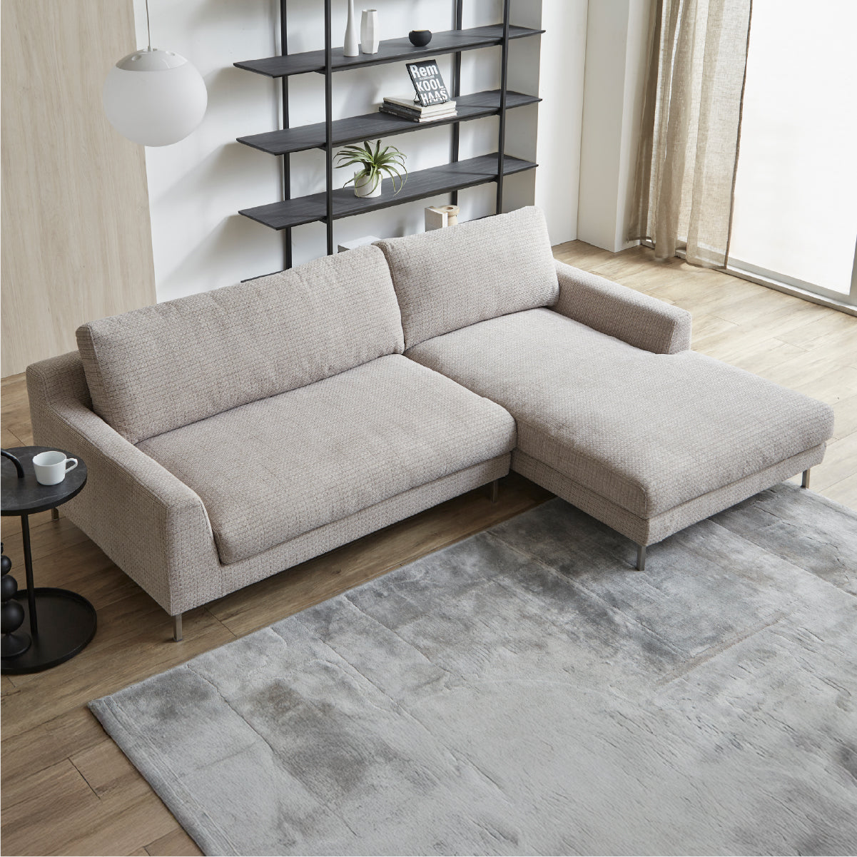 デイラート　カウチソファ　幅221cm