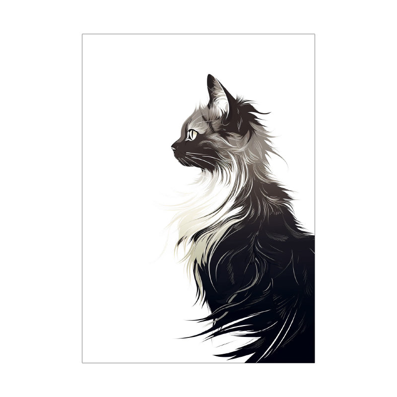 ポスター 猫 横顔