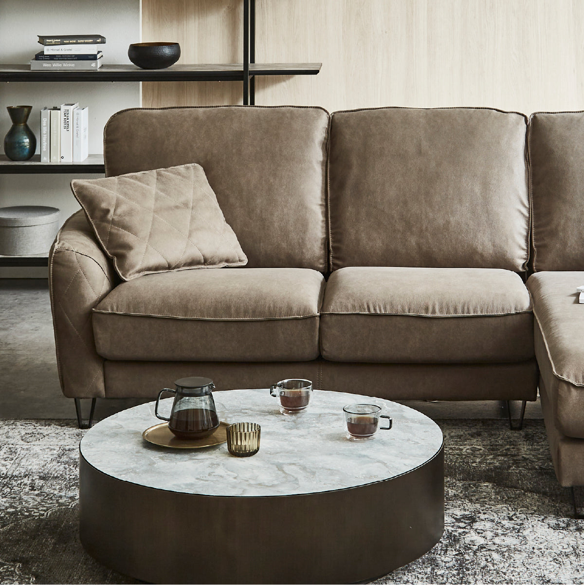 コロンバスⅡ　左カウチソファ　幅219cm