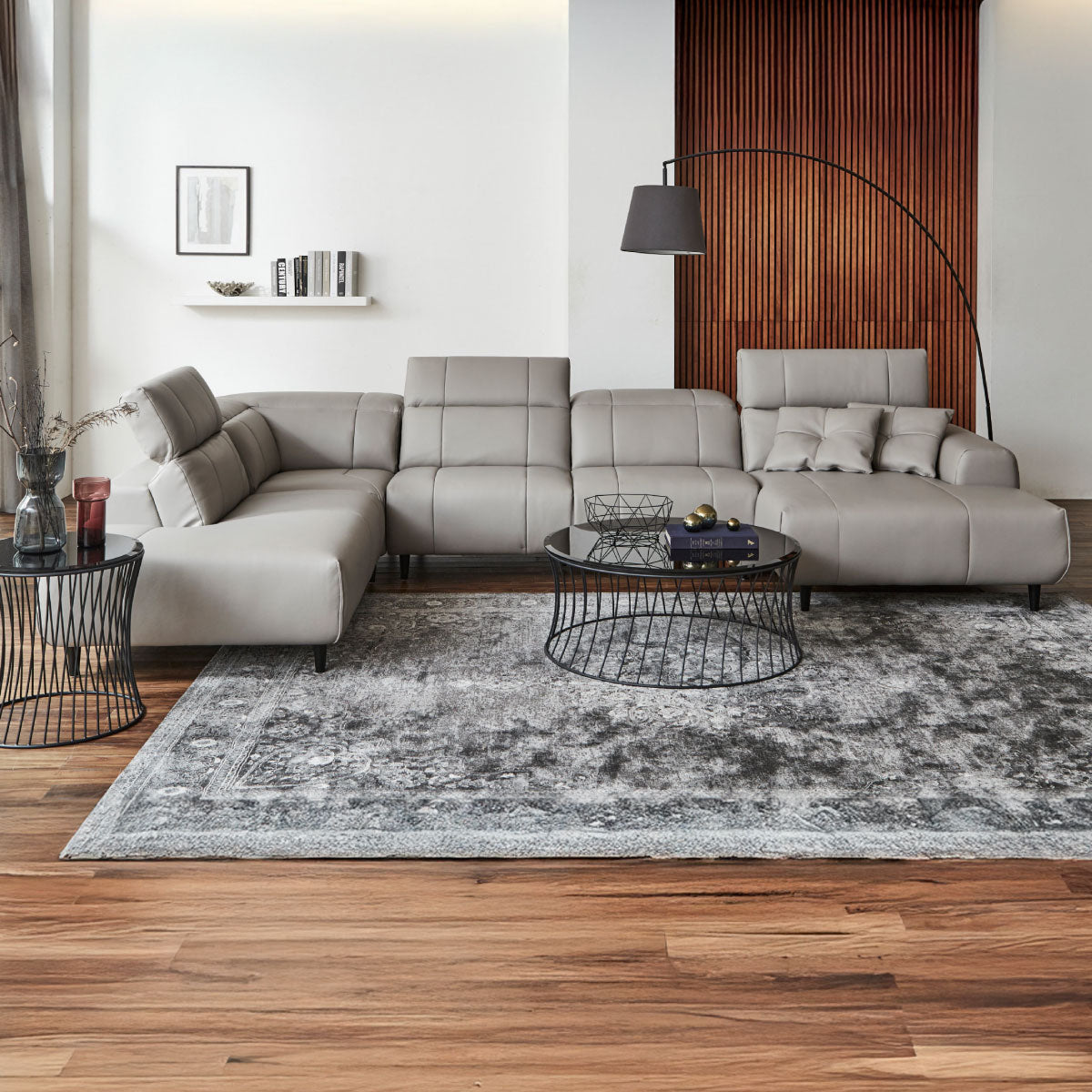 インぺリアLX　右カウチソファ　幅377cm