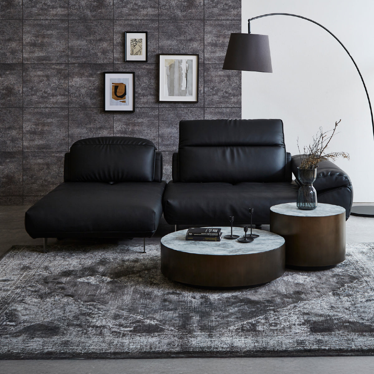 ロニーダス　右カウチソファ　幅261cm