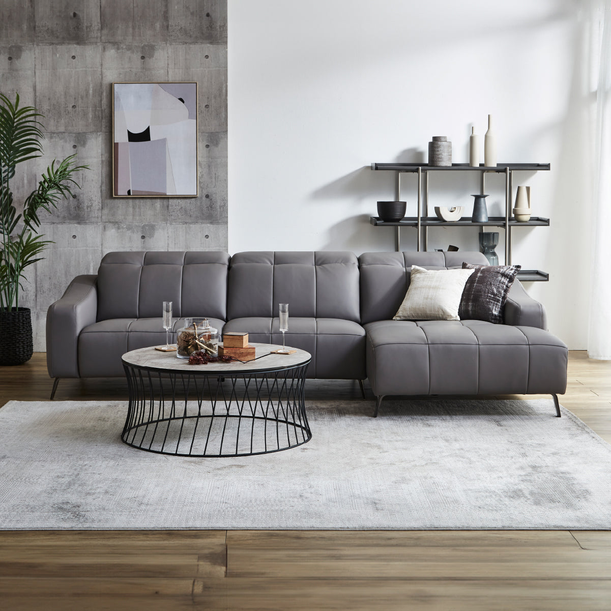 バザードⅡ　左スモールカウチソファ　幅240cm