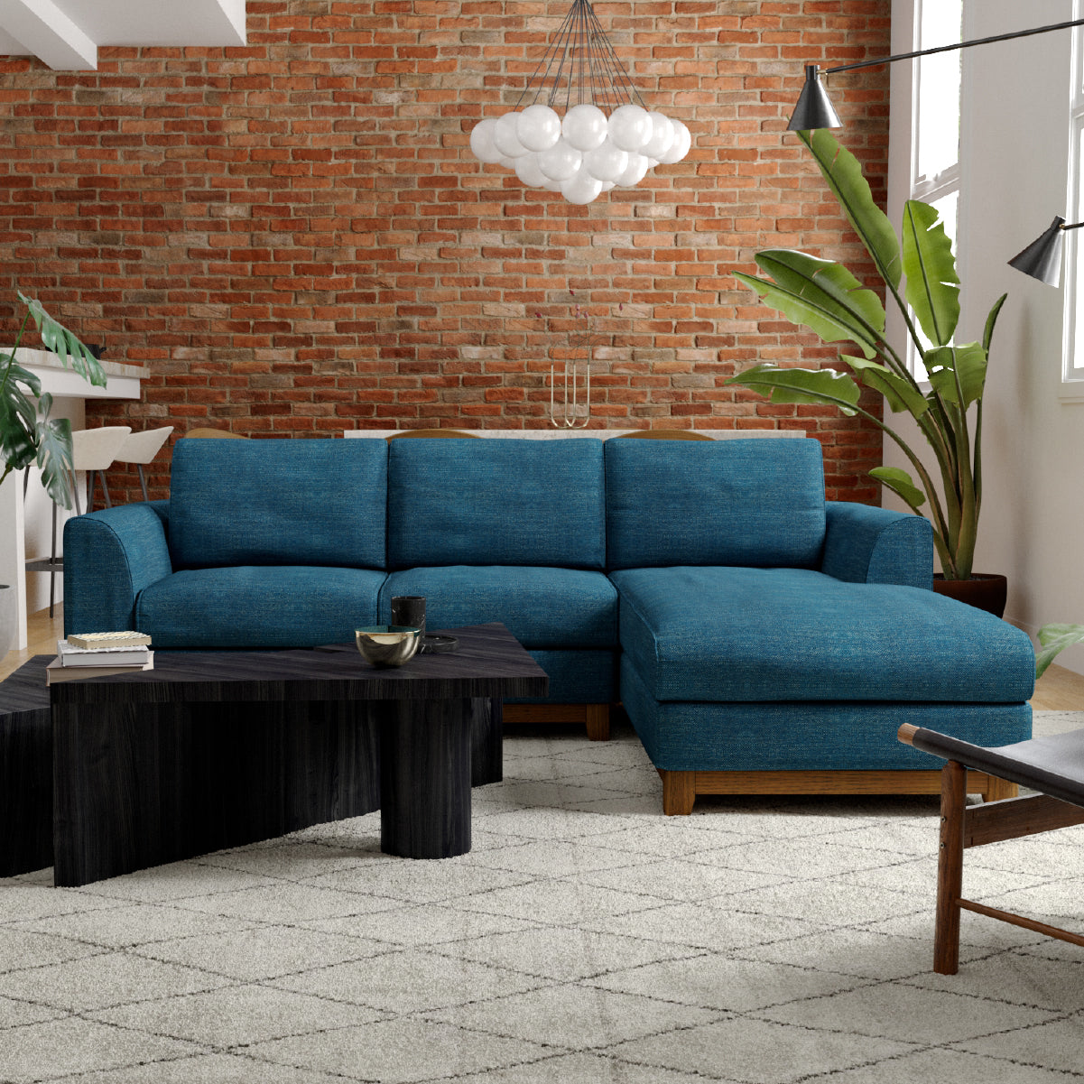 ブリスト　左スモールカウチソファ　幅219cm