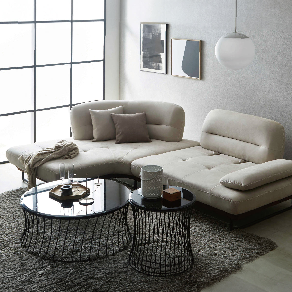 (未使用品)関家具 ラルスソファ 左カウチ 240㎝幅 ラルス スモールカウチ 幅240cm ｜ RELAX FORM®/リラックスフォーム