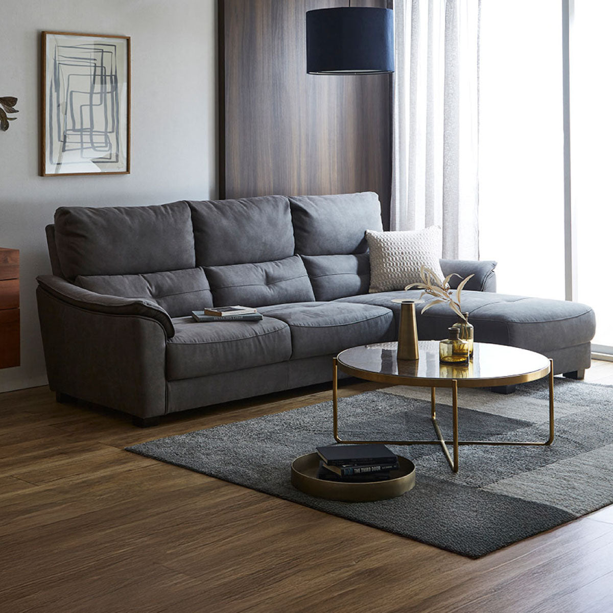 センプレ　左カウチソファ　幅241cm