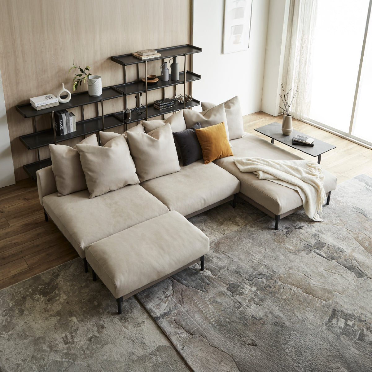 ロベルディ　シェーズソファ　幅90cm