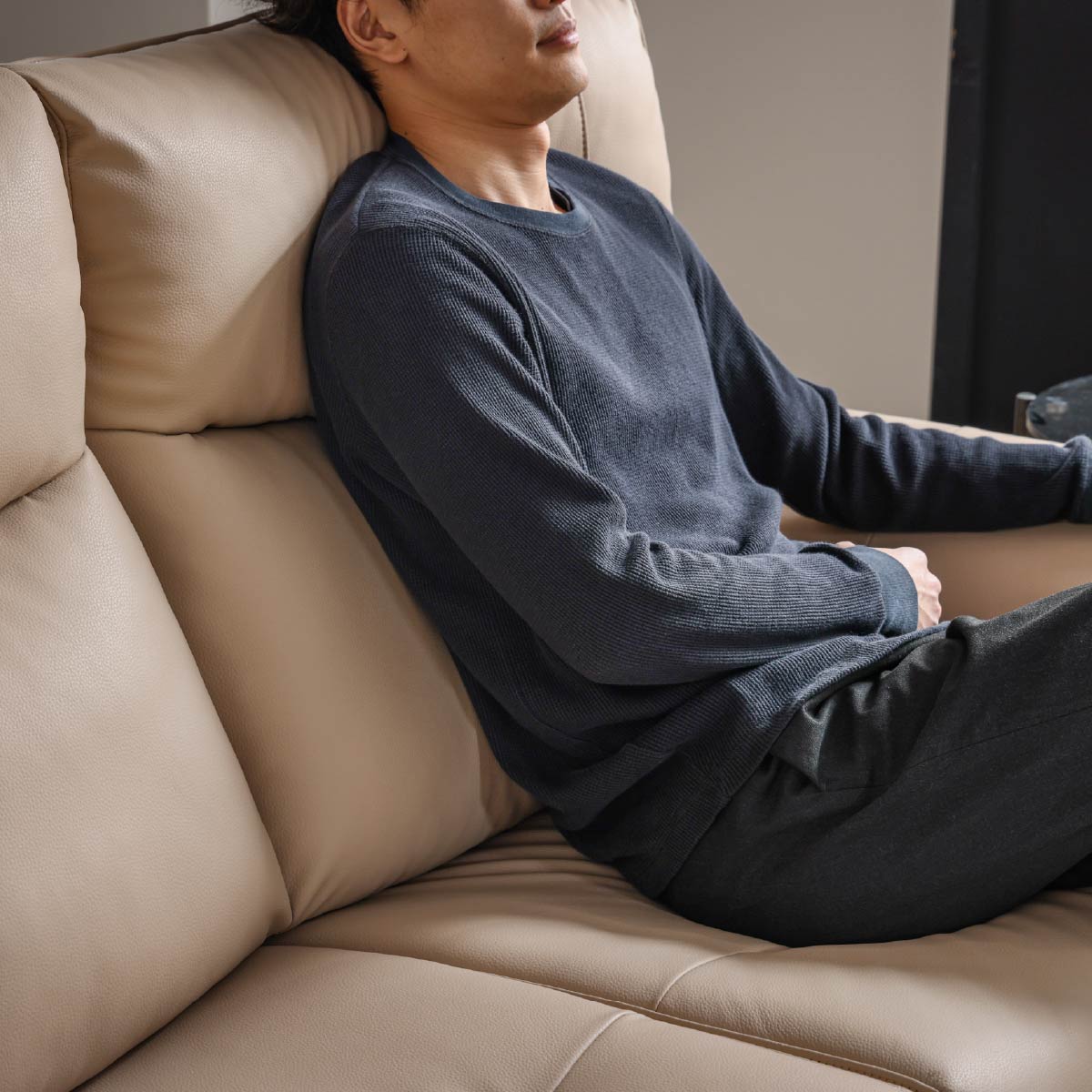 ルーシェ 1人掛けソファ 幅82cm ファインレザーテックス