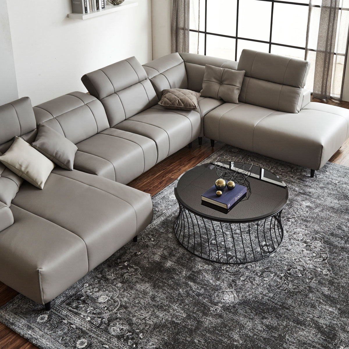 インぺリアLX　左カウチソファ　幅377cm