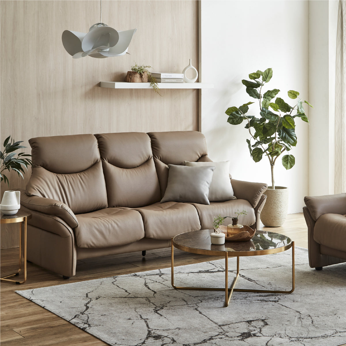 モナート 3人掛けソファ 幅198cm