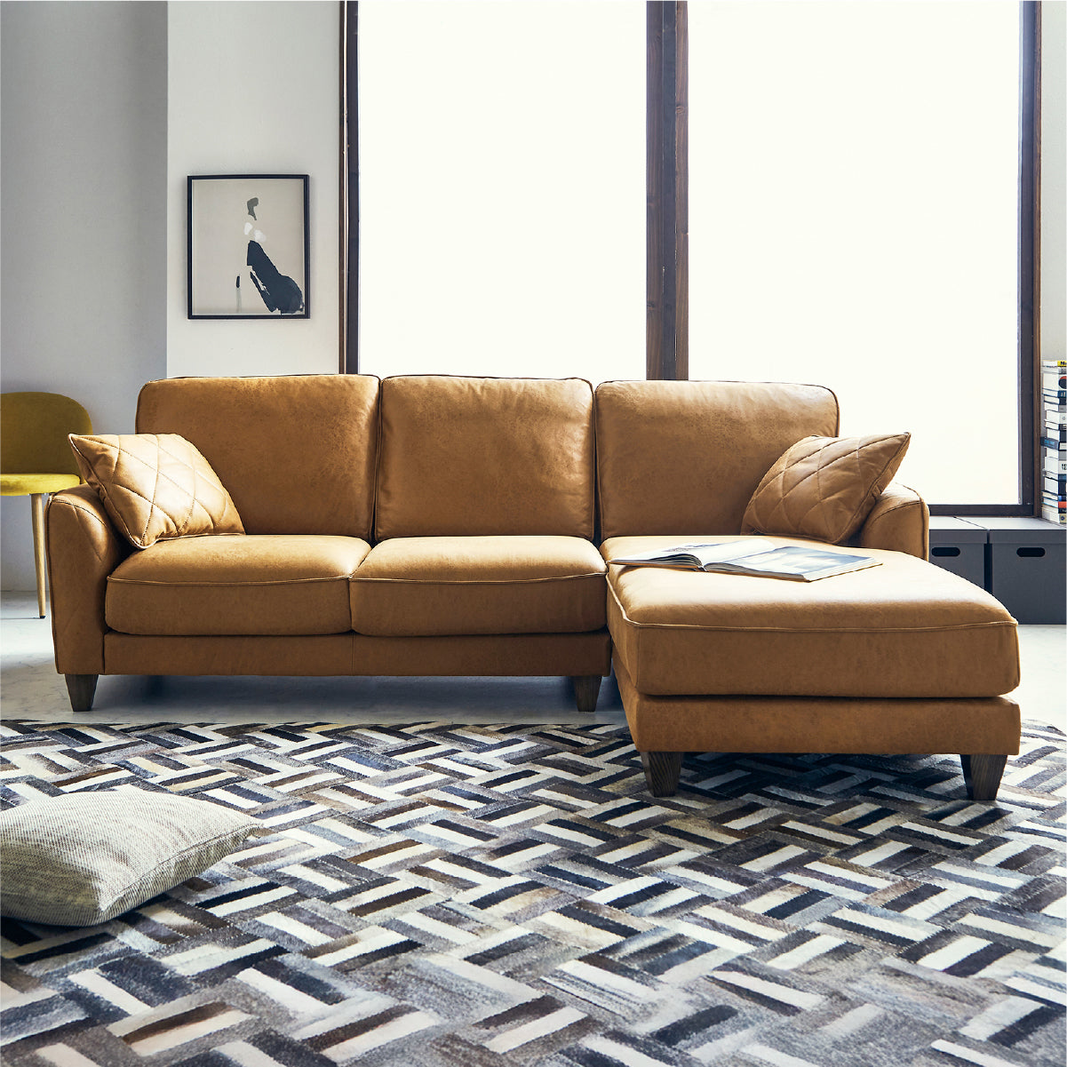 コロンバスⅡ　左カウチソファ　幅219cm