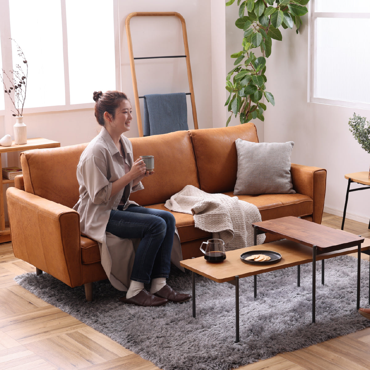 フリー　カウチソファ　幅199cm