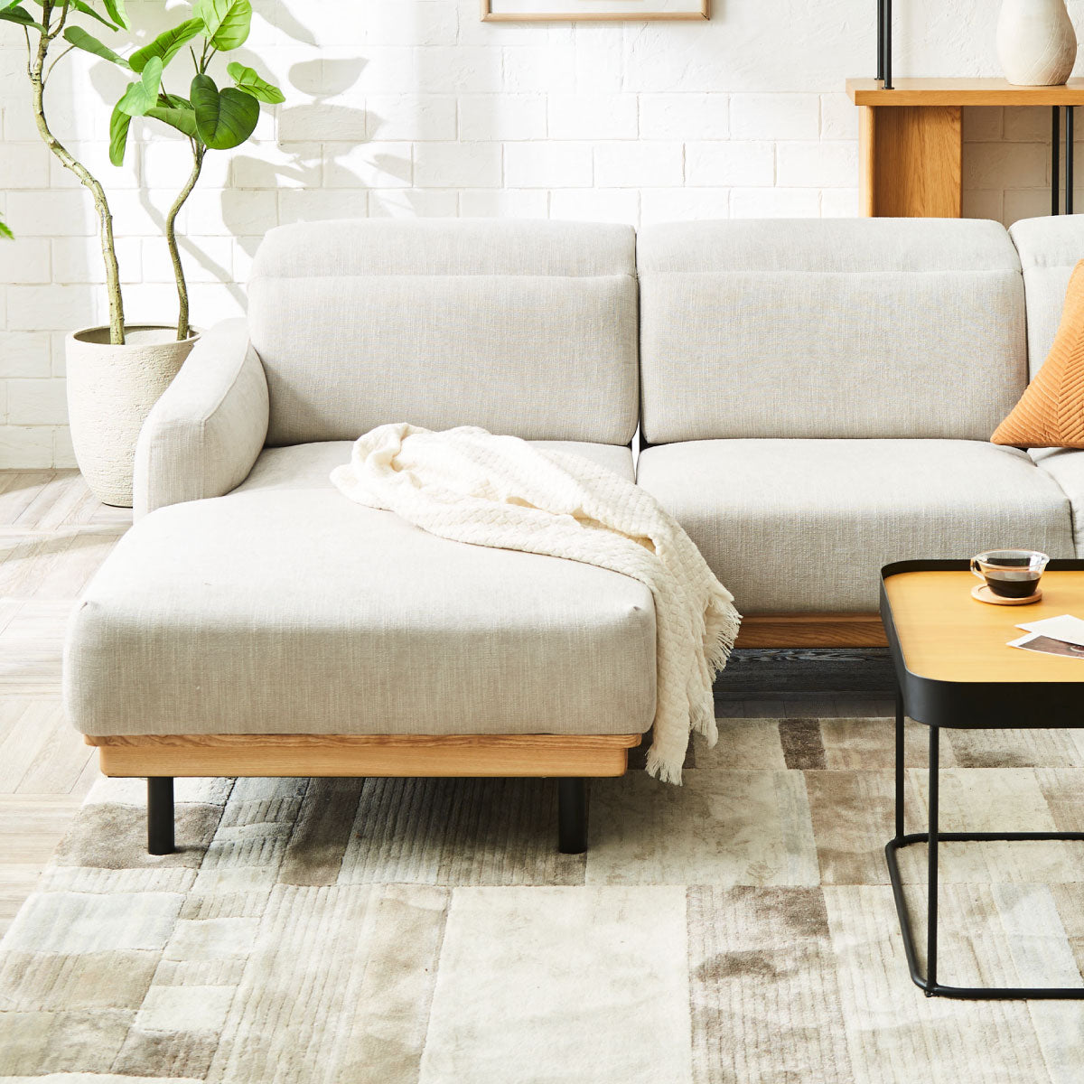 バレンナ 右スモールカウチソファ 幅241cm ｜ RELAX FORM®/リラックス