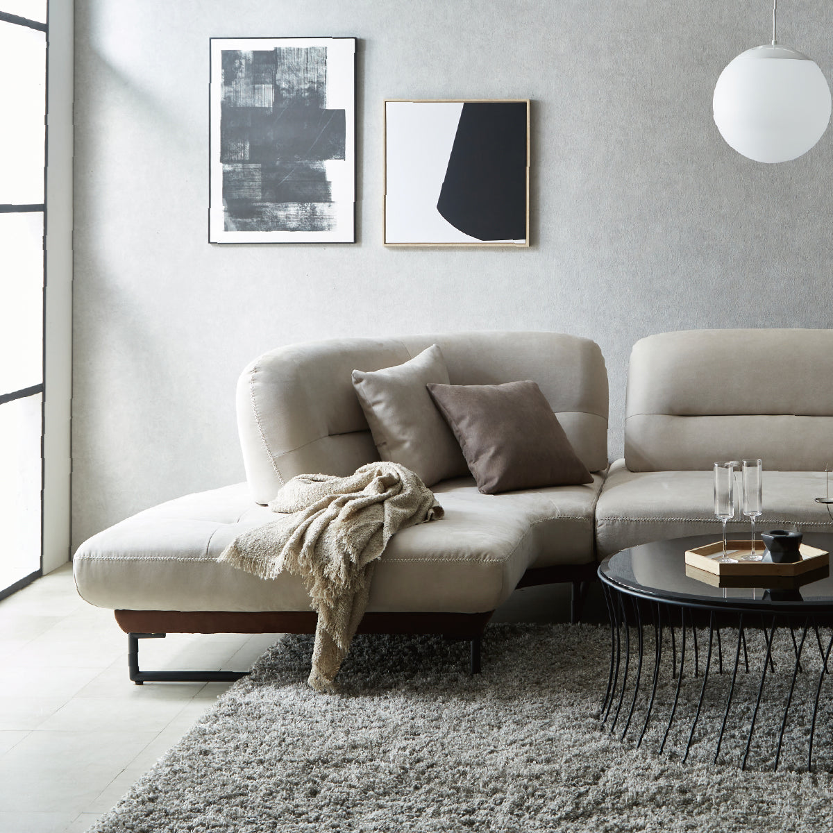 ラルス 右スモールカウチ 幅240cm ｜関家具公式通販サイト