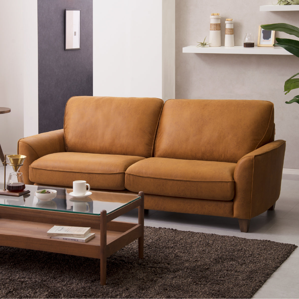 ベルトーネ　3人掛けスモールソファ 幅185cm