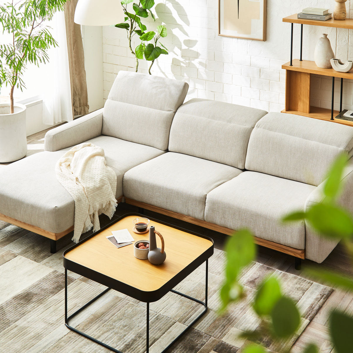 【別注】バレンナ　右カウチソファ　幅284cm