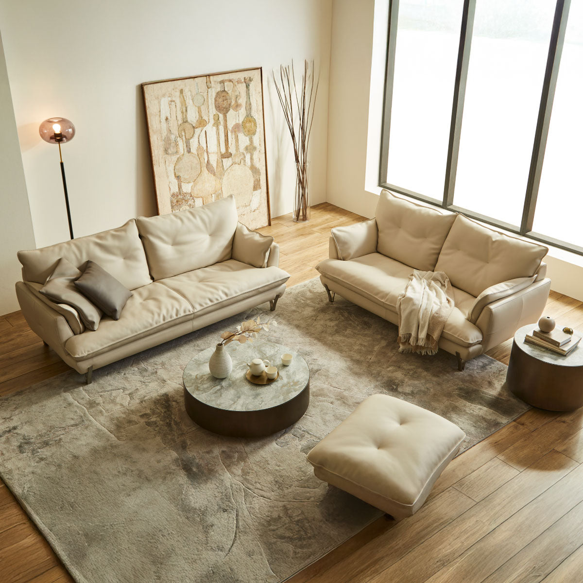 ゼルモンド　3人掛けソファ　幅198cm