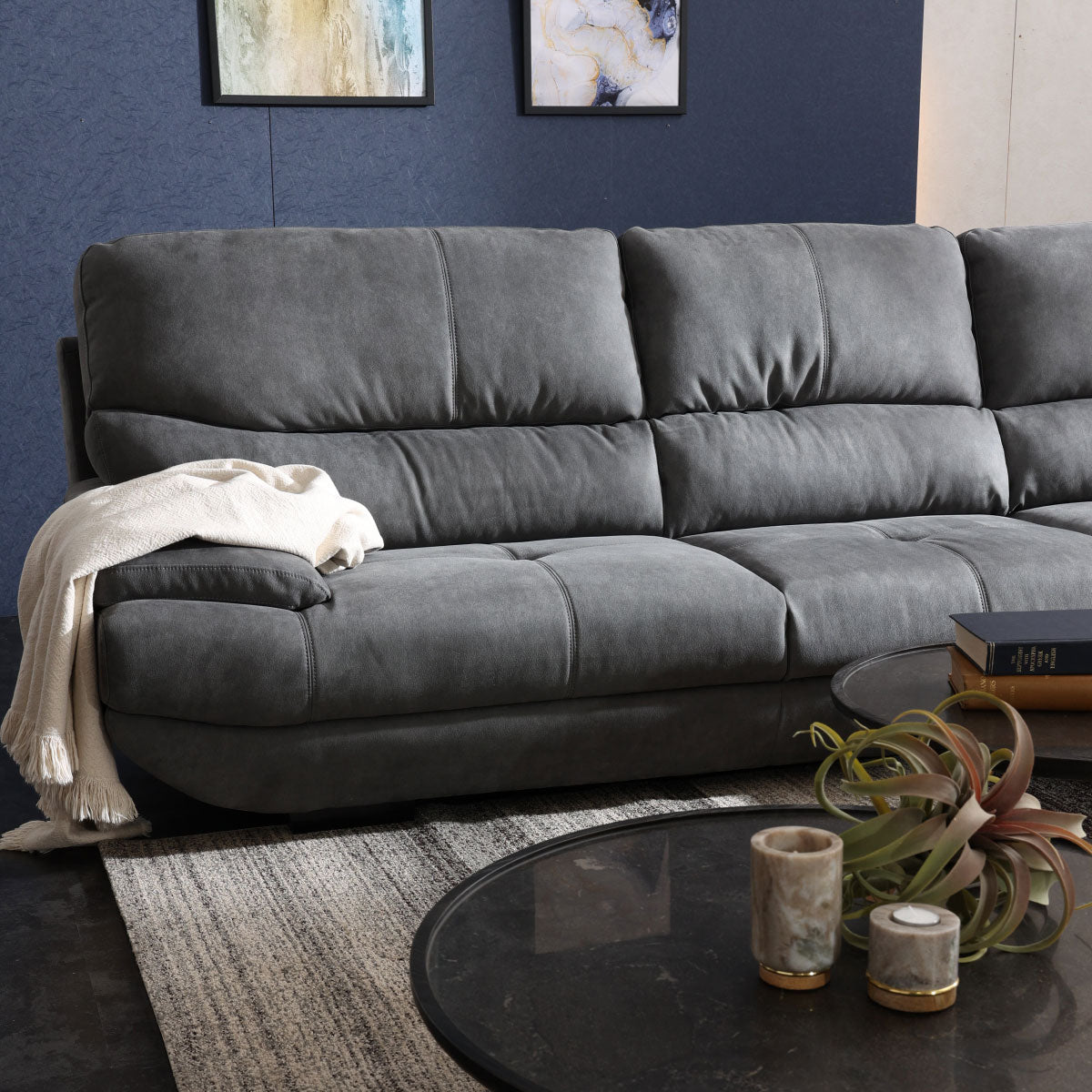 メーダ　左スモールカウチソファ　幅240cm