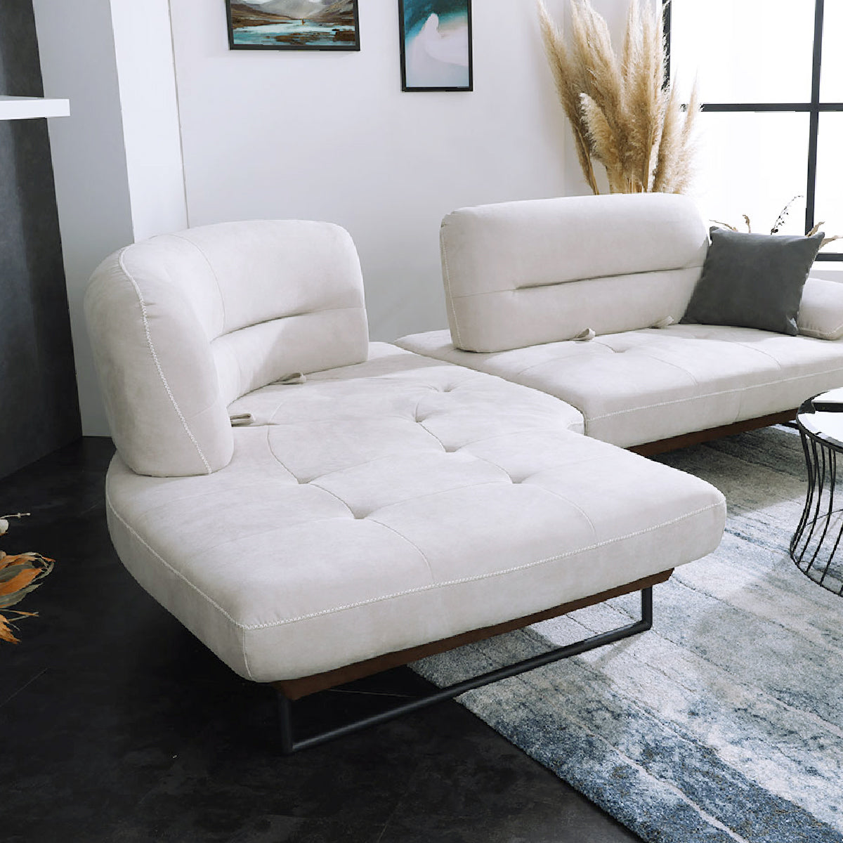 ラルス　右カウチソファ　幅266cm