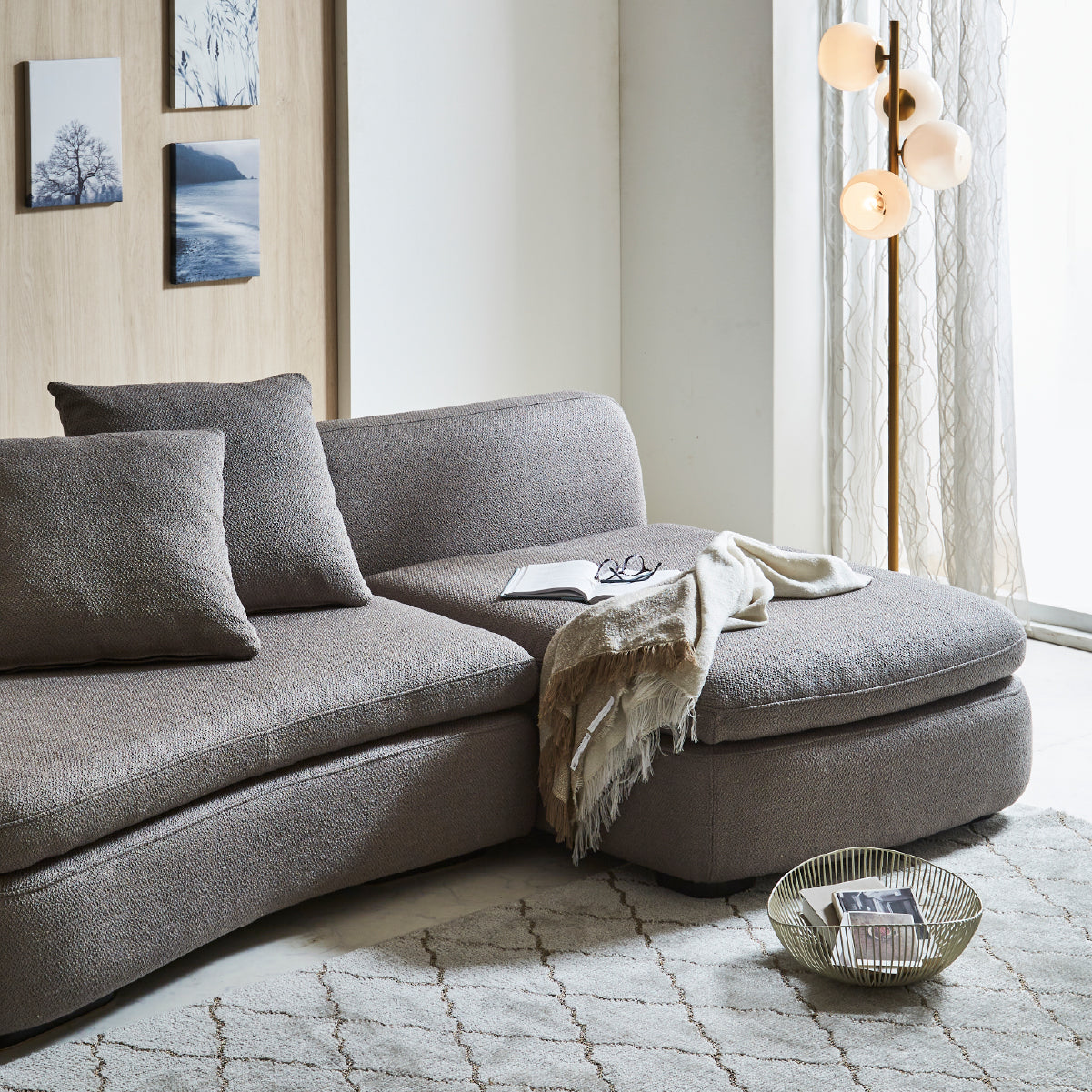 ペルネルⅡ　カウチソファ　幅245cm