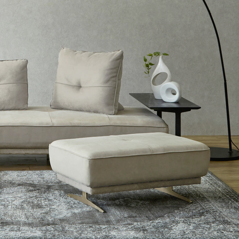 展示品☆RELAX FORM／関家具／ALFREDO(アルフレード)／オットマン アルフレード オットマンスモール ペールゴールド脚 ｜ RELAX FORM