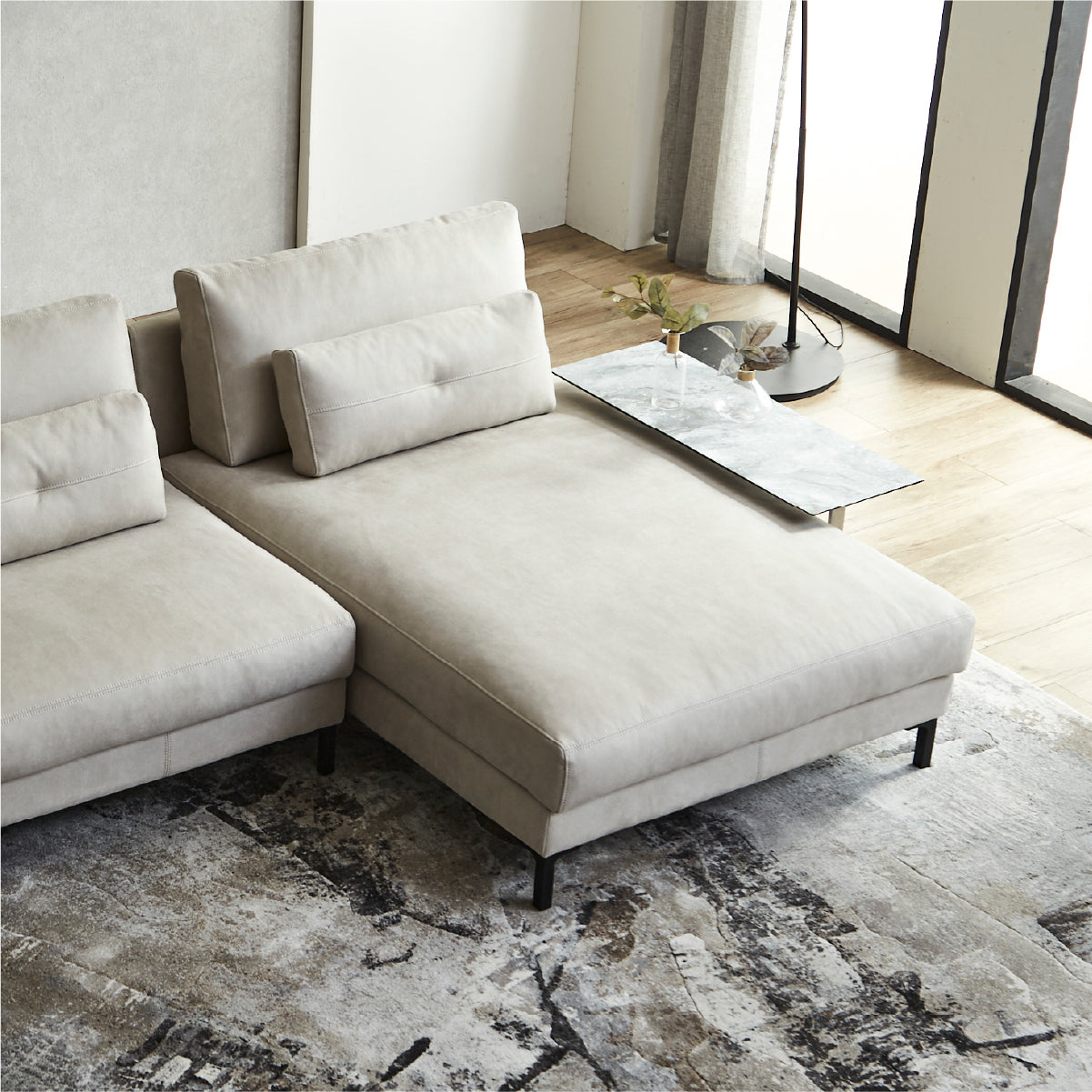 アデルーナ　シェーズソファ　幅100cm