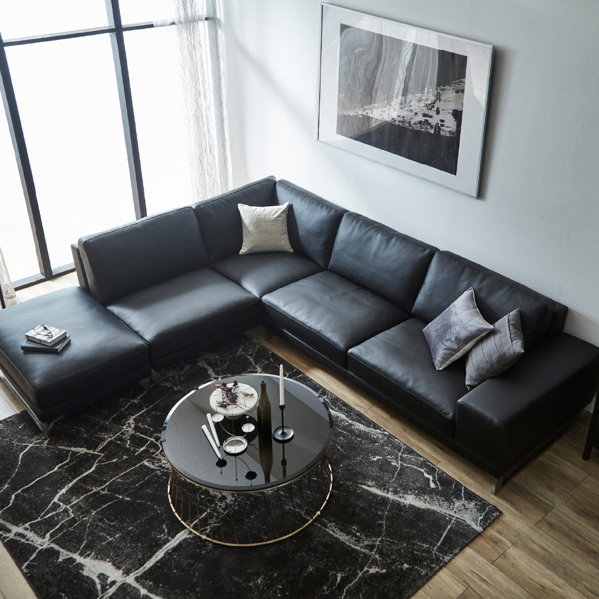 ラベンナ　右カウチソファ　幅305cm