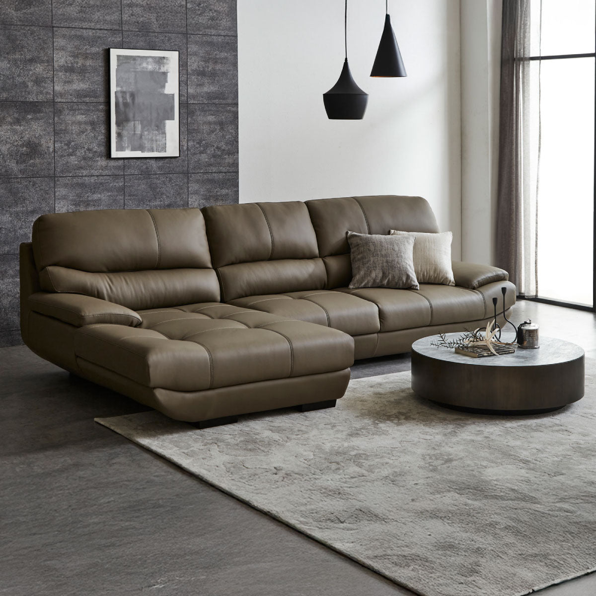 メーダ　右カウチソファ　幅279cm