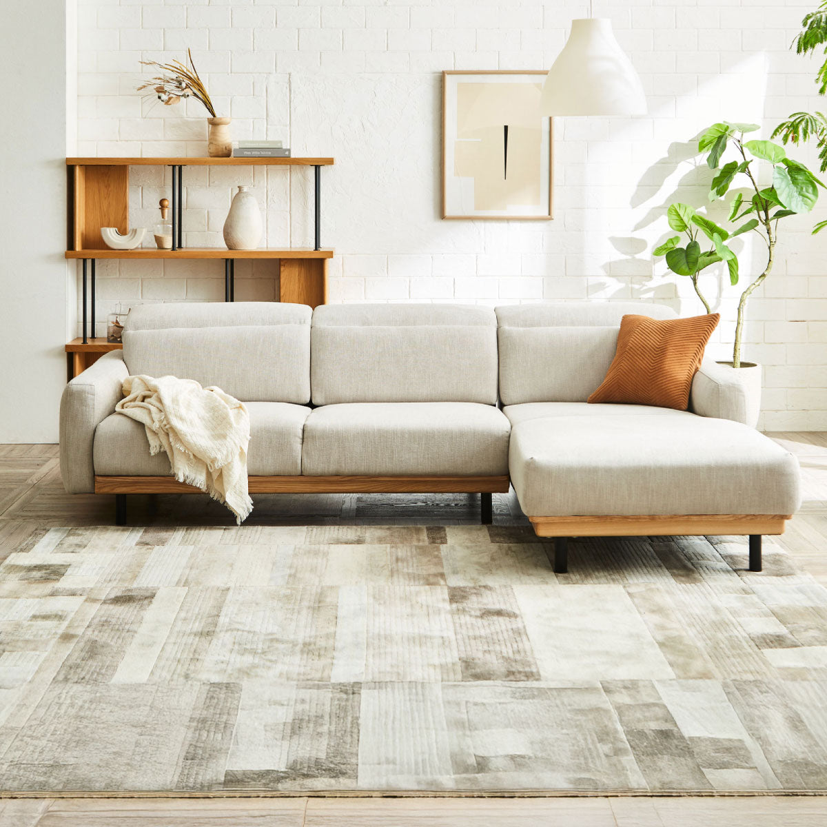 【別注】バレンナ　左カウチソファ　幅284cm