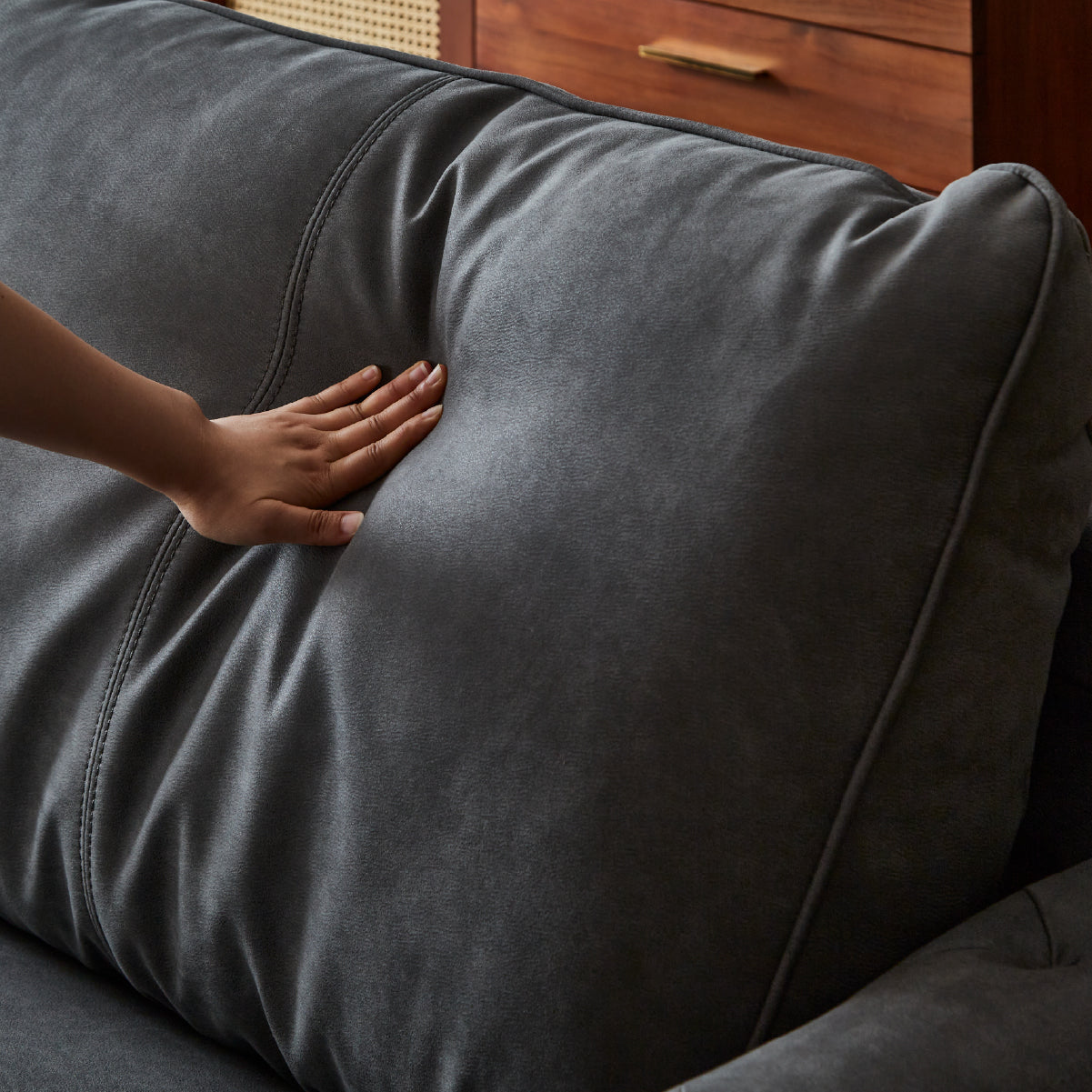 ヘンリー　右カウチソファ　幅218cm