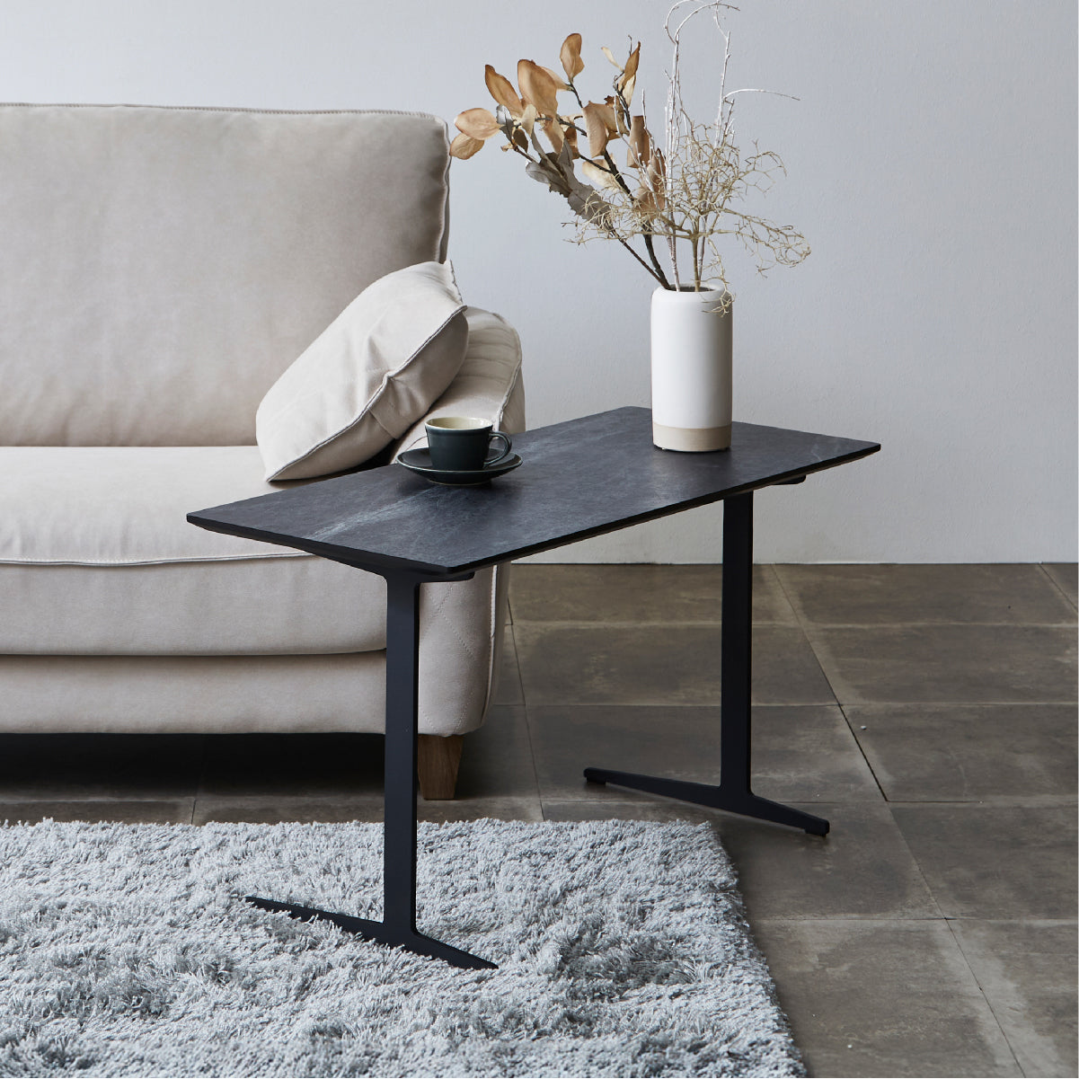 カルゴ　サイドテーブル　ヘリンボーンアッシュ