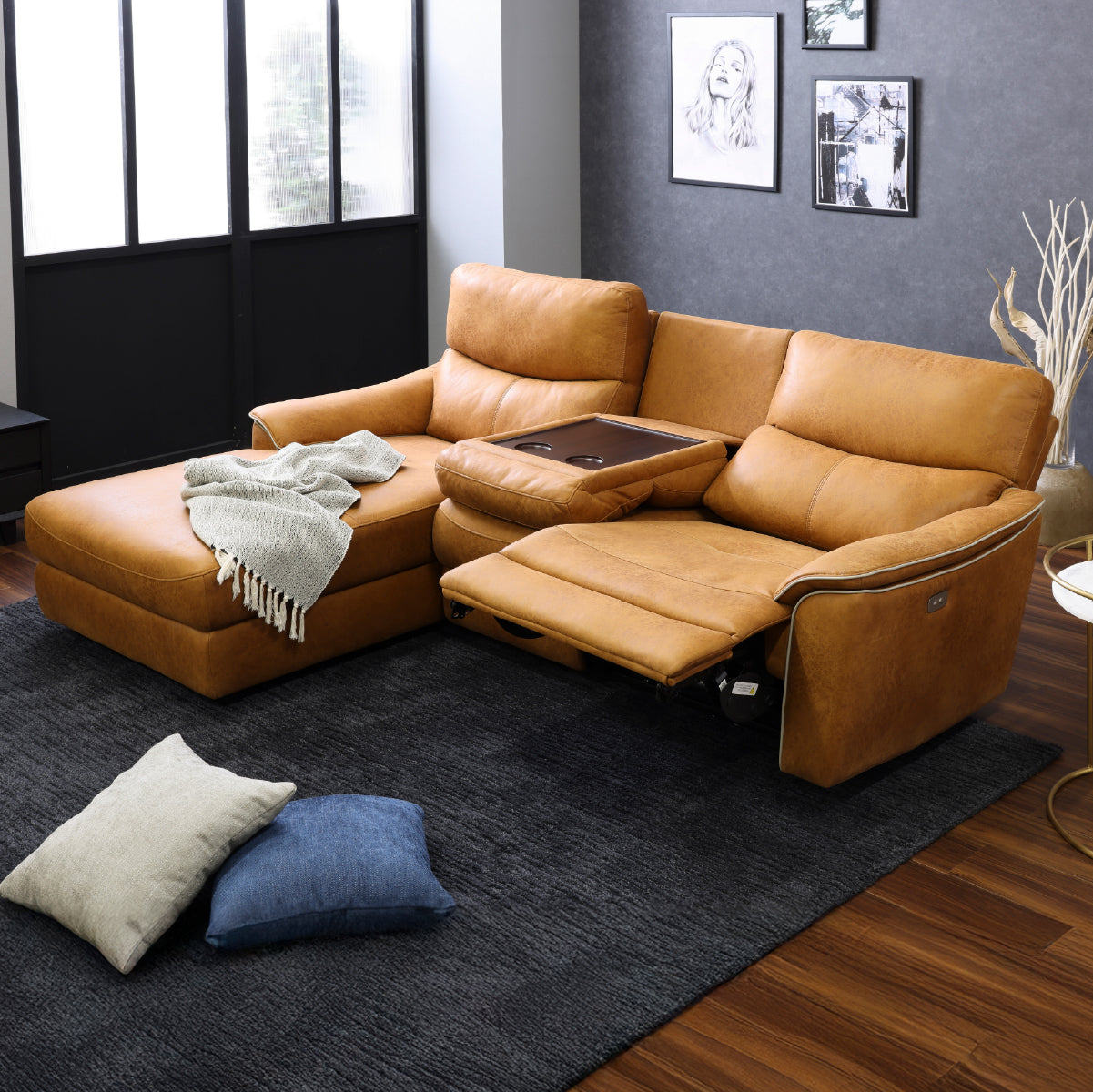 エルドラド　右カウチソファ　幅218cm