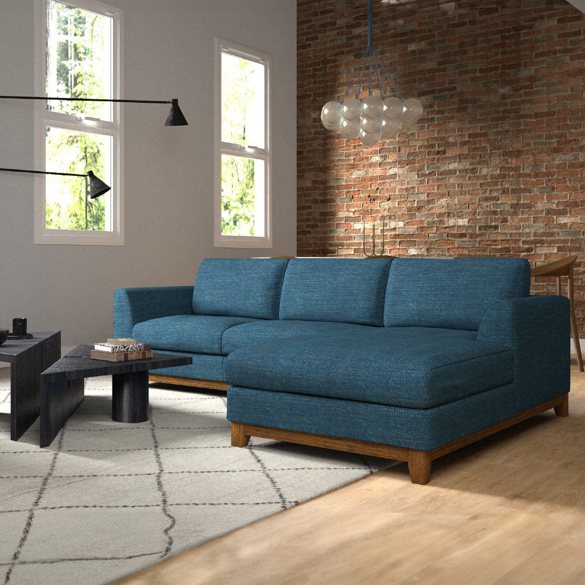 ブリスト　左カウチソファ　幅240cm