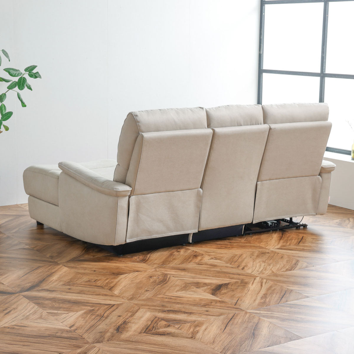 ジャグ　左電動カウチソファ　幅195cm