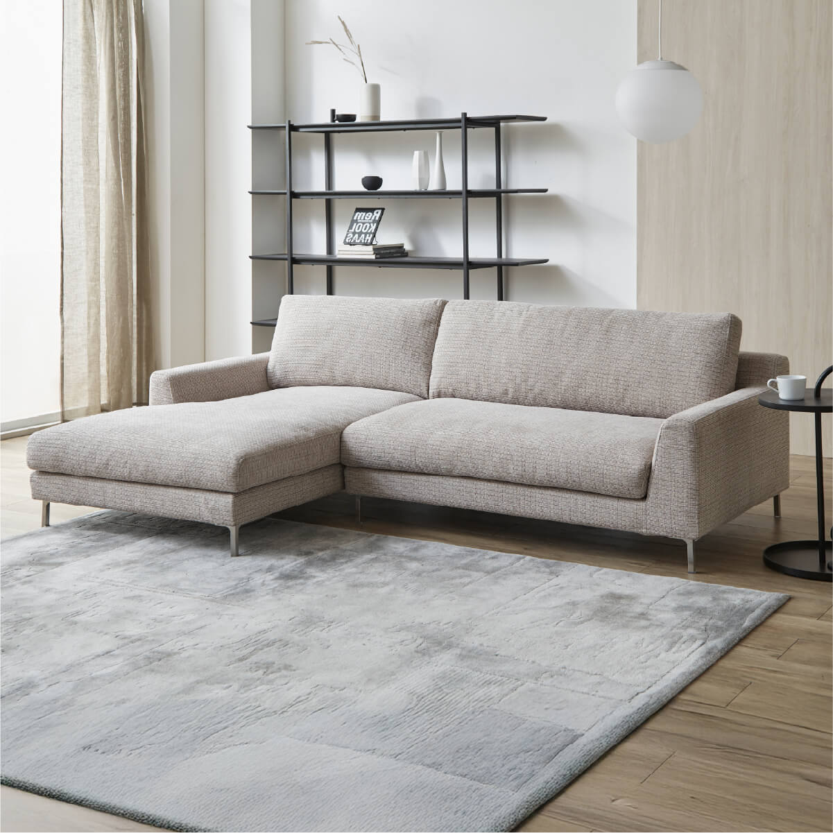 デイラート　カウチソファ　幅221cm